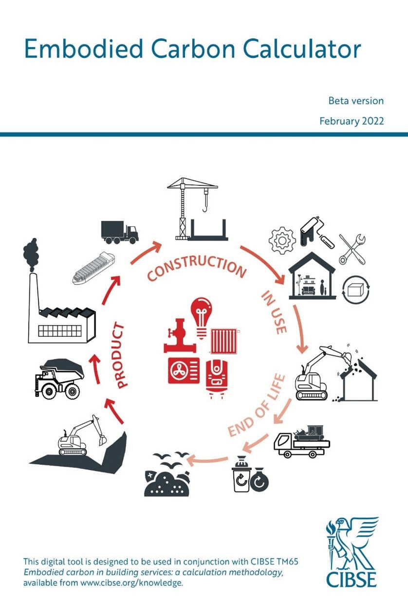 Figure 3: CIBSE Embodied Carbon Calculator, a tool for assessing environmental impact across a product's full life cycle.
