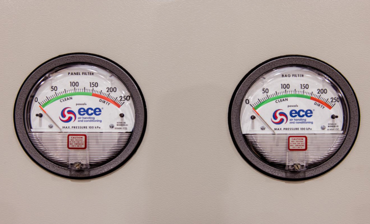 Figure 7 - Colour-Coordinated Magnehelic Gauges 