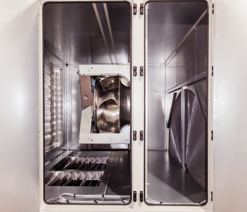 Figure 7: Exhaust fan pressurising the exhaust and recirculation dampers